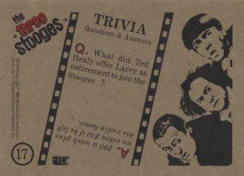 1985 FTCC The Three Stooges Trivia Backs #17 The Three Stooges Back