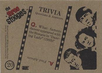 1985 FTCC The Three Stooges Trivia Backs #20 The Three Stooges Back