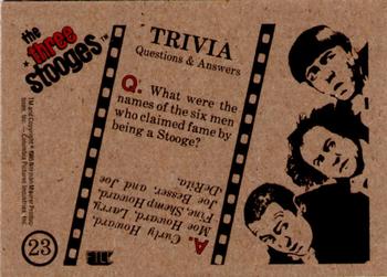 1985 FTCC The Three Stooges Trivia Backs #23 The Three Stooges Back