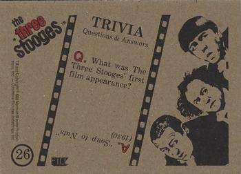 1985 FTCC The Three Stooges Trivia Backs #26 The Three Stooges Back