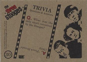 1985 FTCC The Three Stooges Trivia Backs #30 The Three Stooges Back