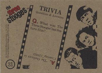 1985 FTCC The Three Stooges Trivia Backs #31 The Three Stooges Back