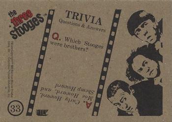 1985 FTCC The Three Stooges Trivia Backs #33 The Three Stooges Back