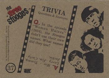 1985 FTCC The Three Stooges Trivia Backs #37 The Three Stooges Back
