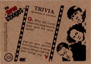 1985 FTCC The Three Stooges Trivia Backs #38 The Three Stooges Back