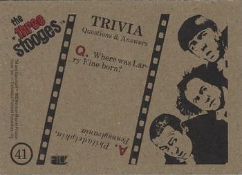 1985 FTCC The Three Stooges Trivia Backs #41 The Three Stooges Back