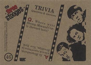 1985 FTCC The Three Stooges Trivia Backs #46 The Three Stooges Back