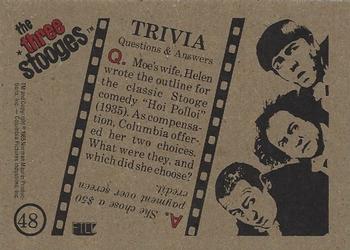 1985 FTCC The Three Stooges Trivia Backs #48 The Three Stooges Back