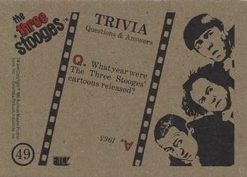 1985 FTCC The Three Stooges Trivia Backs #49 The Three Stooges Back