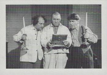 1985 FTCC The Three Stooges Trivia Backs #49 The Three Stooges Front
