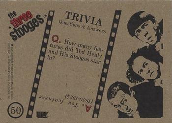 1985 FTCC The Three Stooges Trivia Backs #50 The Three Stooges Back