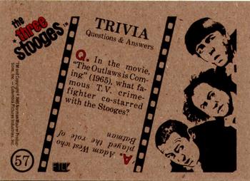 1985 FTCC The Three Stooges Trivia Backs #57 The Three Stooges Back