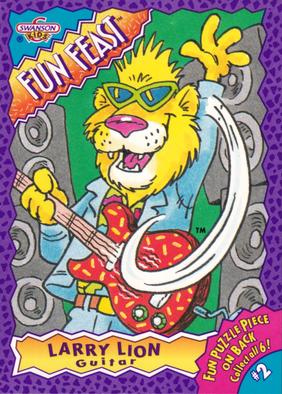 1992 Swanson Kids Fun Feast Band #2 Larry Lion Front