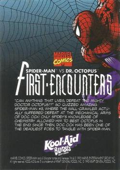1995 Kool-Aid Bursts Spider-Man First Encounters #1 Spider-Man vs. Dr. Octopus Back