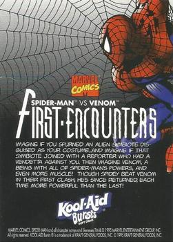 1995 Kool-Aid Bursts Spider-Man First Encounters #6 Spider-Man vs. Venom Back