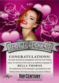 2019 Leaf Metal Pop Century - Heartbreakers Autographs #H-BT1 Bella Thorne Back