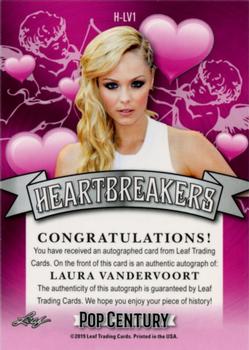 2019 Leaf Metal Pop Century - Heartbreakers Autographs #H-LV1 Laura Vandervoort Back