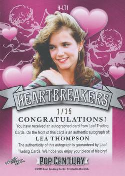 2019 Leaf Metal Pop Century - Heartbreakers Autographs Pink #H-LT1 Lea Thompson Back