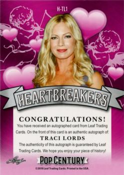 2019 Leaf Metal Pop Century - Heartbreakers Autographs Silver Wave #H-TL1 Traci Lords Back