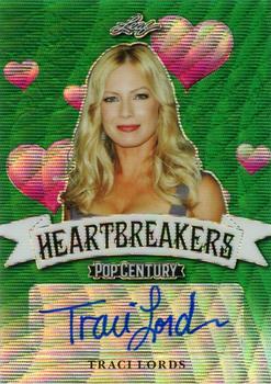 2019 Leaf Metal Pop Century - Heartbreakers Autographs Green Wave #H-TL1 Traci Lords Front