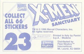 1996 Panini Fleer/SkyBox X-Men Sanctuary Collectible Stickers #23 X-Men Back