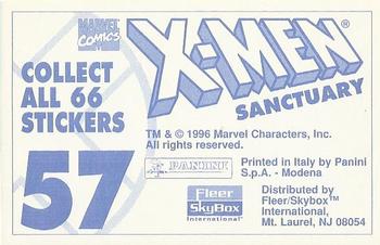1996 Panini Fleer/SkyBox X-Men Sanctuary Collectible Stickers #57 X-Men Back