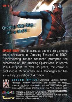 2002 Inkworks Fla-Vor-Ice Spider-Man #SM-1 Spider-Man Back