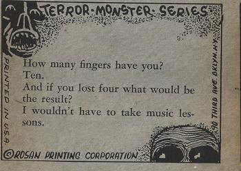 1963 Rosan Terror Monsters #34 How to Make a Monster Back