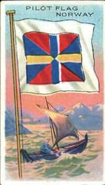1910-11 Flags of All Nations (T59) #NNO Norway Pilot Flag Front