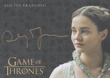 2019 Rittenhouse Game of Thrones Inflexions - Autographs Gold #NNO Aisling Franciosi Front