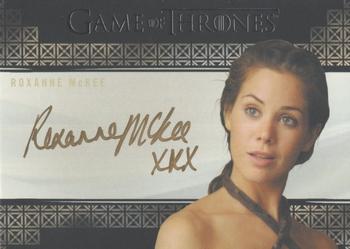 2019 Rittenhouse Game of Thrones Inflexions - Autographs Valyrian Steel #NNO Roxanne McKee Front