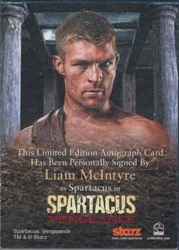 2013 Rittenhouse Spartacus Vengeance - Autographs #NNO Liam McIntyre Back