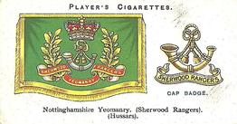 1924 Player's Drum Banners & Cap Badges #26 Nottinghamshire Yeomanry Front
