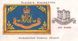 1924 Player's Drum Banners & Cap Badges #34 Northumberland Yeomanry Front