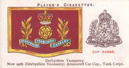 1924 Player's Drum Banners & Cap Badges #37 Derbyshire Yeomanry Front