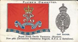 1924 Player's Drum Banners & Cap Badges #43 North Royal Devon Yeomanry Front