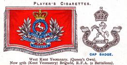 1924 Player's Drum Banners & Cap Badges #44 West Kent Yeomanry Front