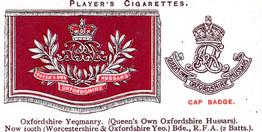 1924 Player's Drum Banners & Cap Badges #46 Oxfordshire Yeomanry Front