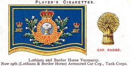 1924 Player's Drum Banners & Cap Badges #48 Lothians and Border Horse Yeomanry Front
