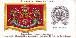 1924 Player's Drum Banners & Cap Badges #49 Lancashire Hussars Yeomanry Front