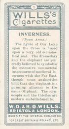 1905 Wills's Borough Arms-1st Series Descriptive #1 Inverness Back