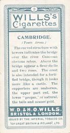 1905 Wills's Borough Arms-1st Series Descriptive #3 Cambridge Back