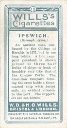 1905 Wills's Borough Arms-1st Series Descriptive #15 Ipswich Back