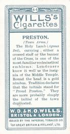 1905 Wills's Borough Arms-1st Series Descriptive #44 Preston Back