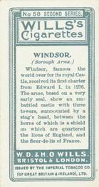 1905 Wills's Borough Arms 2nd Series #58 New Windsor Back