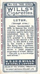1905 Wills's Borough Arms 3rd Series (Red) #105 Luton Back