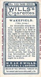 1905 Wills's Borough Arms 3rd Series (Red) #123 Wakefield Back