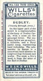 1905 Wills's Borough Arms 3rd Series (Red) #133 Dudley Back
