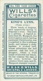 1905 Wills's Borough Arms 3rd Series (Grey) #120 King's Lynn Back