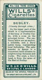 1905 Wills's Borough Arms 3rd Series (Grey) #133 Dudley Back